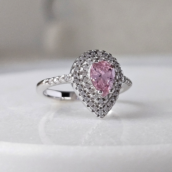 Pink Gemstone ring, size 7, 925 Sterling Silver Charmed Aroma - Picture 4 of 4